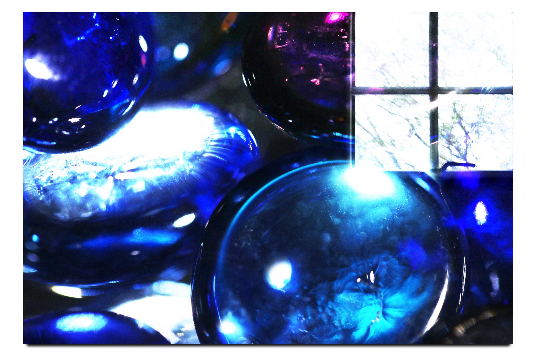 Midnight Orbs: A Celestial Dance - Acrylic Print - Creative Category