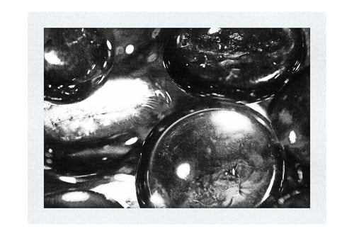Midnight Orbs: A Celestial Dance - Monochrome Fine Art Print - Creative Category