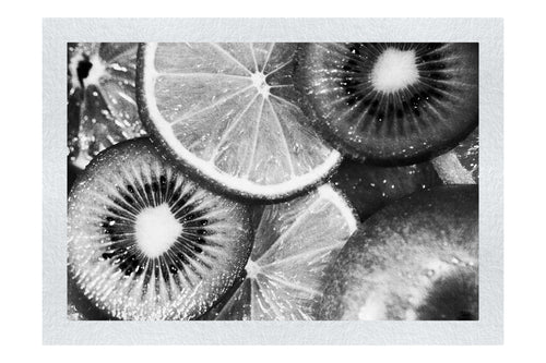 Citrus Kaleidoscope - Monochrome Fine Art Print - Food Art Category