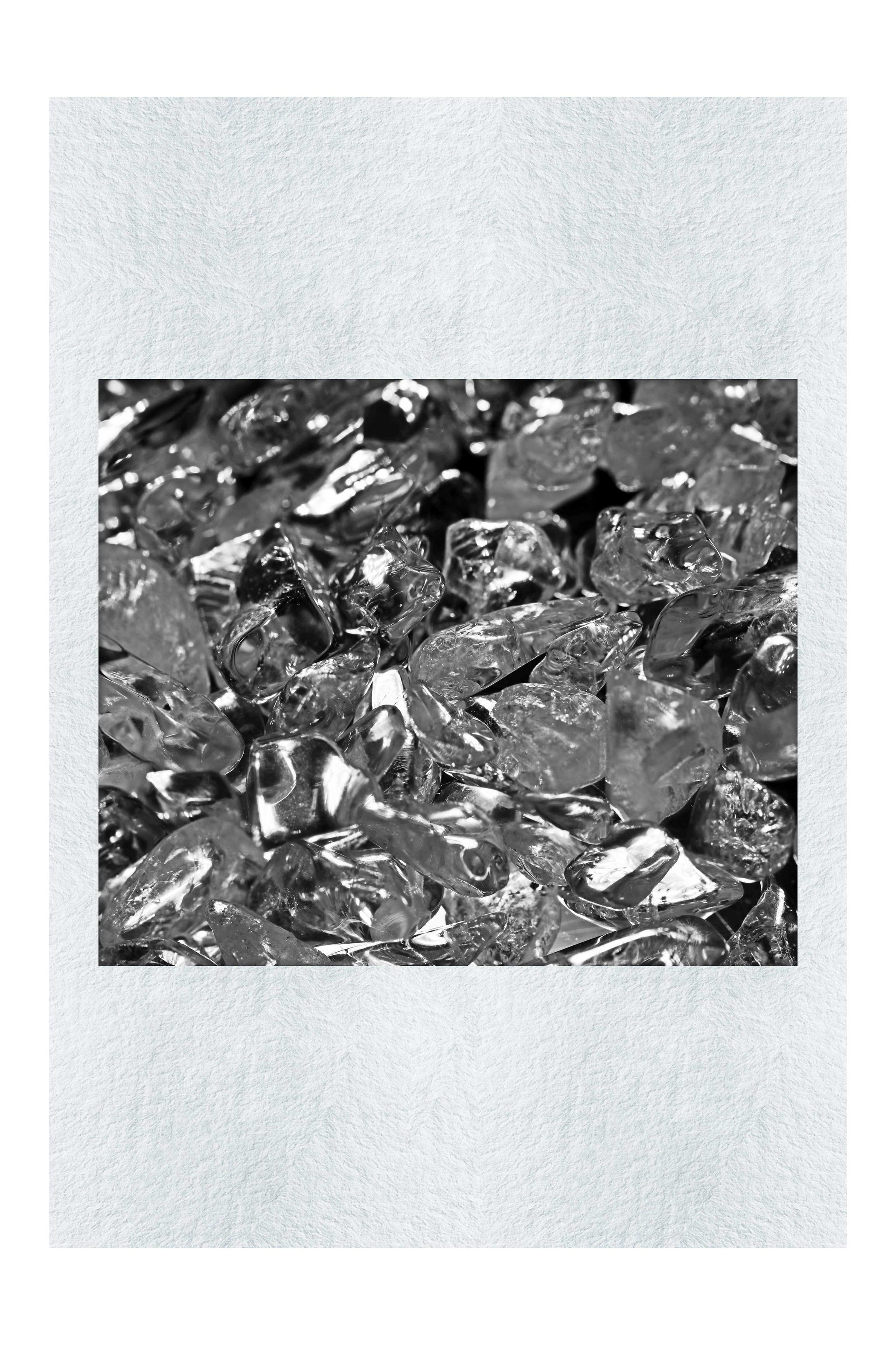 Crystalline Reflections - Monochrome Fine Art Print - Creative Category