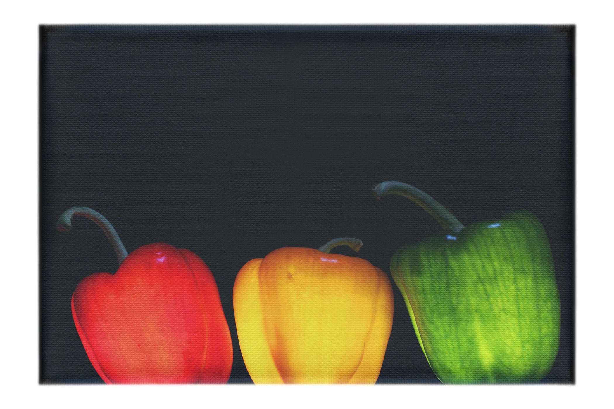 Coloured Peppers - Canvas Print - Food Art Category