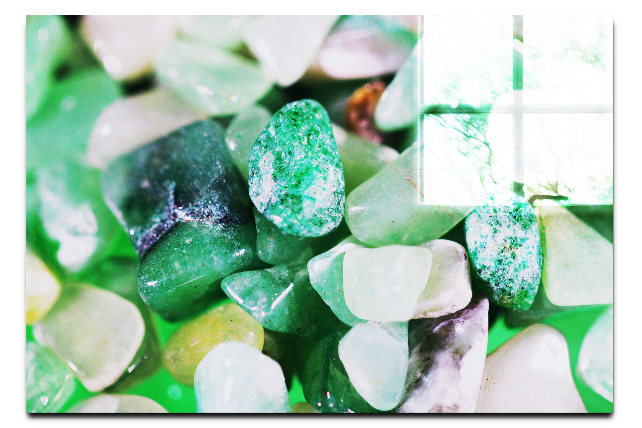 Green Gem Stones - Acrylic Print - Creative Category