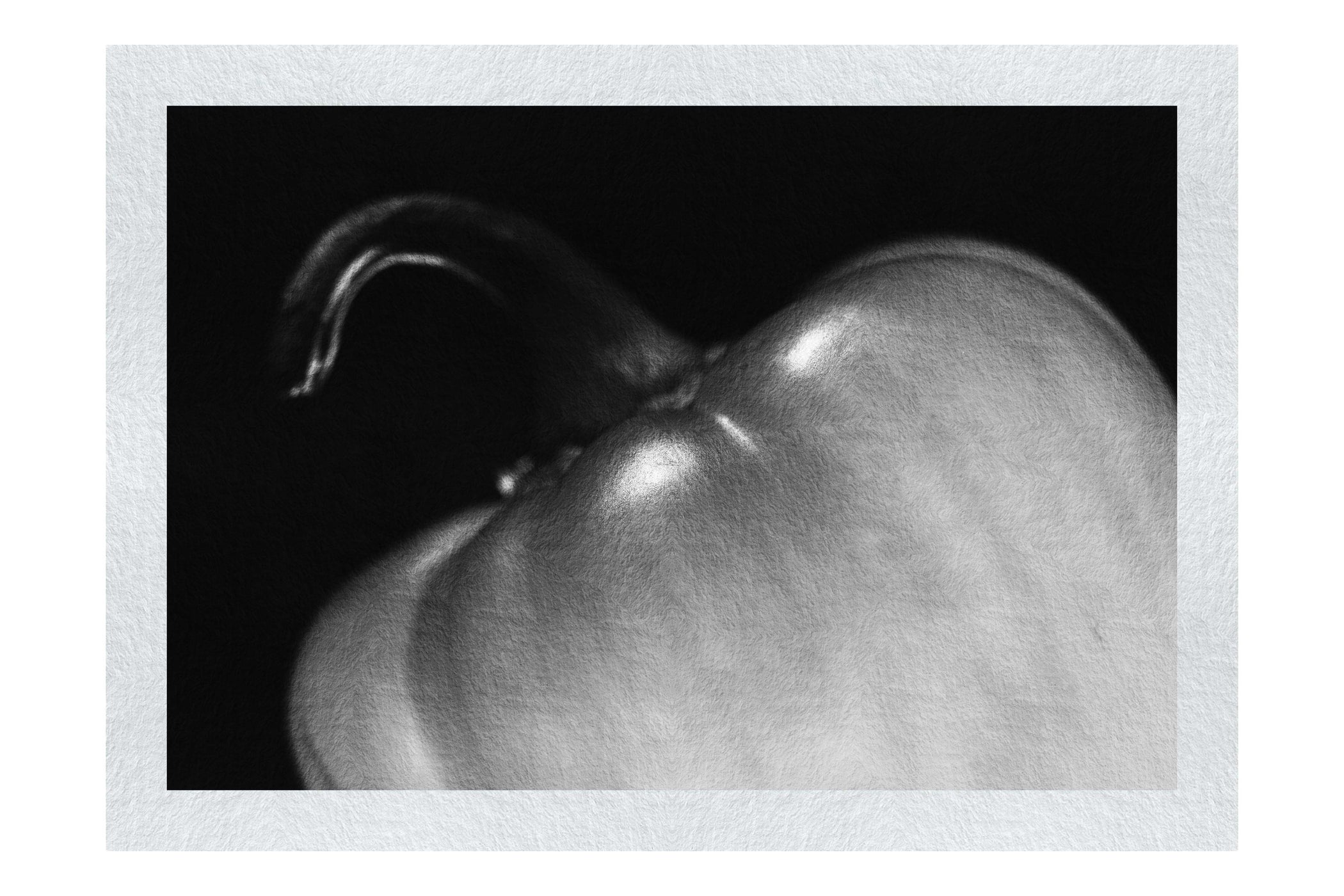 Half Red Pepper - Monochrome Fine Art Print - Food Art Category