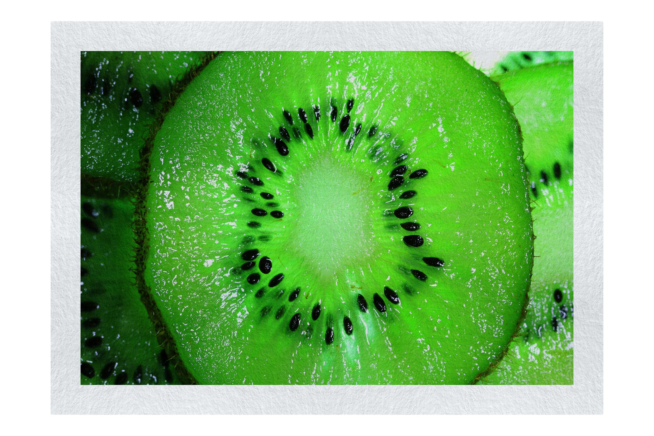 Nature's Fireworks: Kiwi Kaleidoscope - Fine Art Print - Food Art Category - Food Art Category