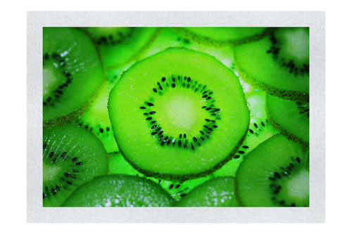 Emerald Mosaic: Kiwi in Detail - Fine Art Print - Food Art Category