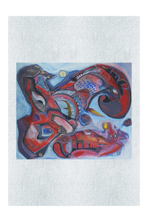 The Harlequin and the Dead Dragon - LEDESMA Artwork - Fine Art Print - Abstract Category