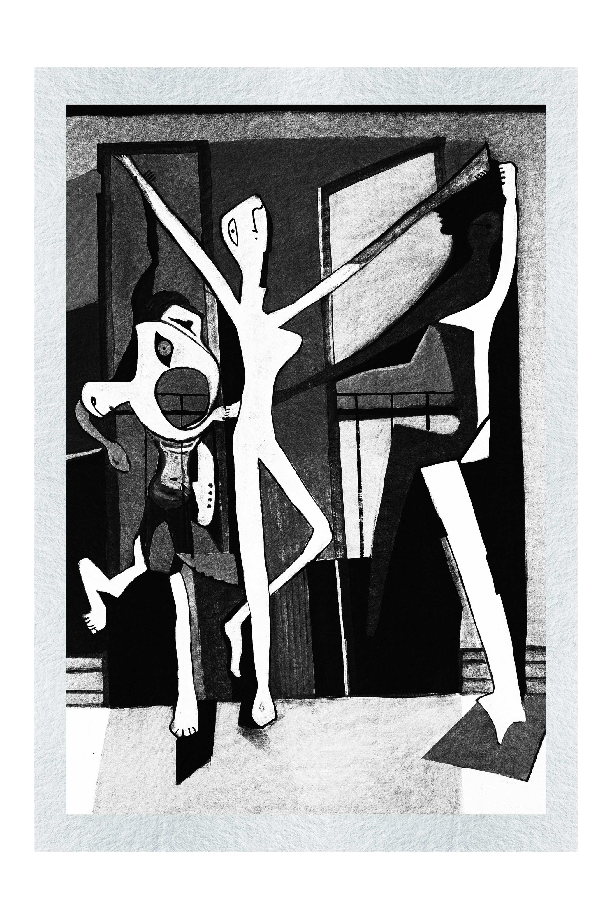 Bayle - LEDESMA Artwork - Monochrome Fine Art Print - Abstract Category