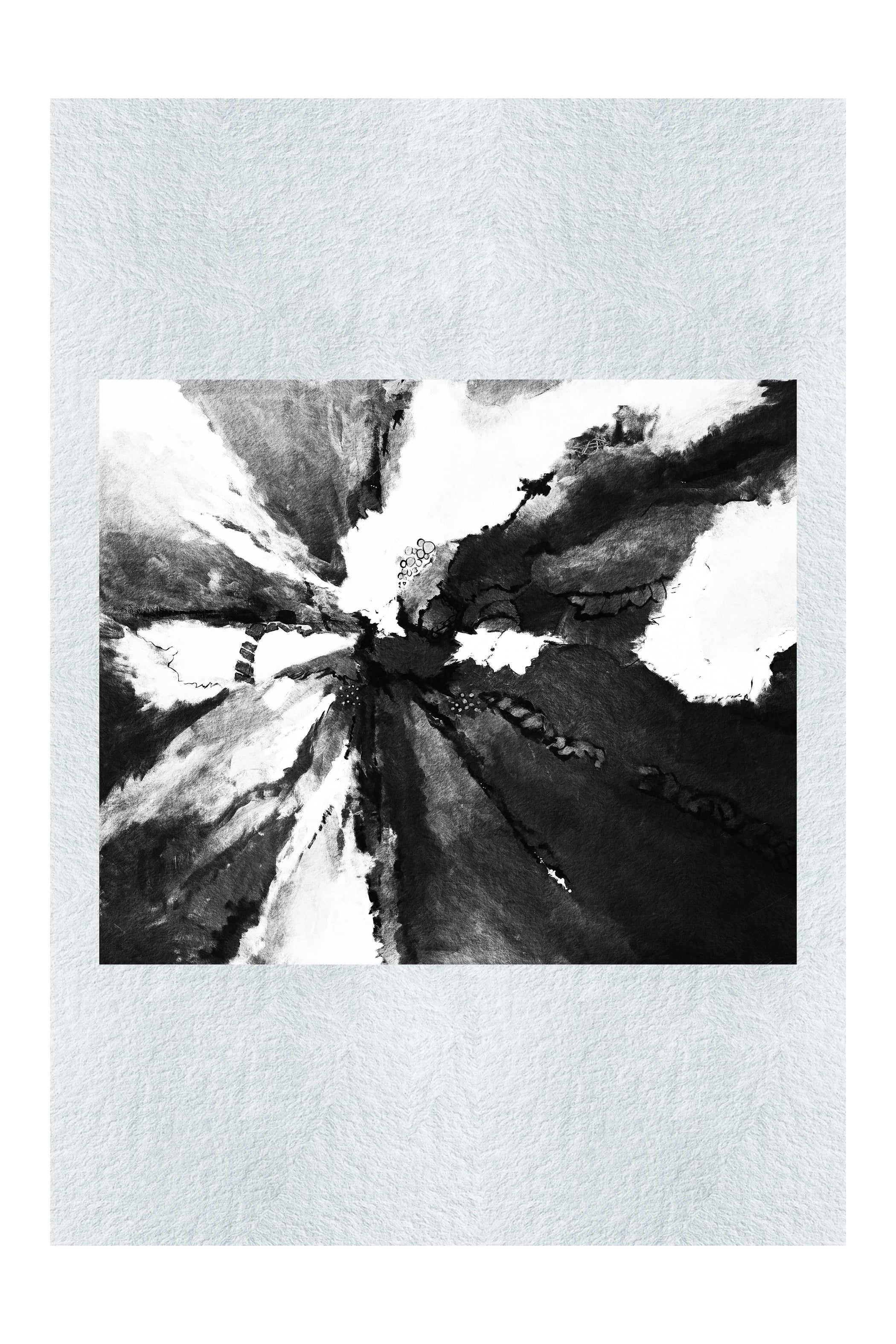 The Big Bang - LEDESMA Artwork - Monochrome Fine Art Print - Abstract Category
