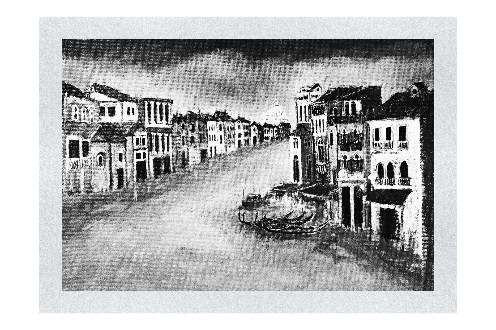 Venice in Solitude - LEDESMA Artwork - Monochrome Fine Art Print - Rare Edition Category