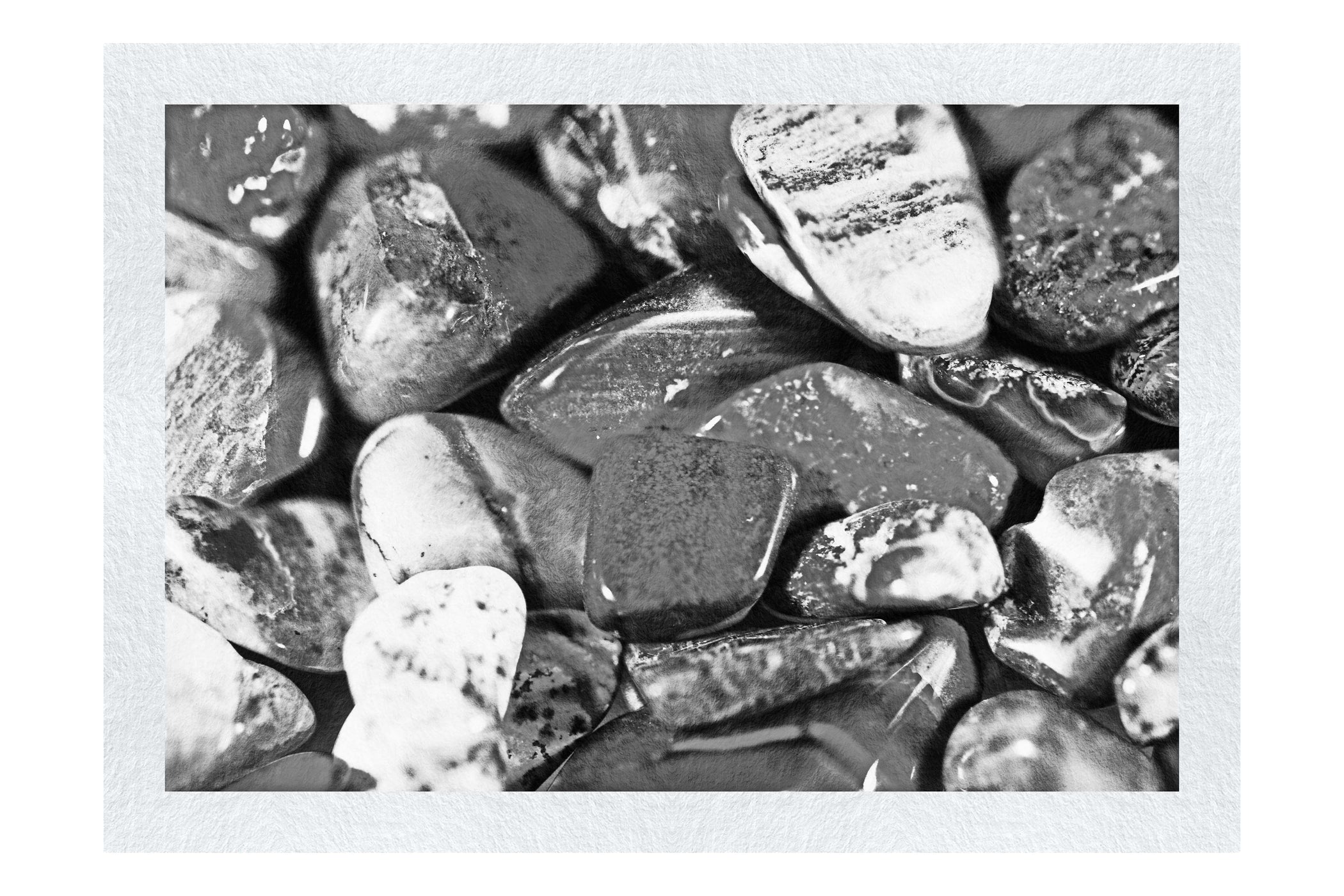 Radiant Gemstones - Monochrome Fine Art Print - Creative Category