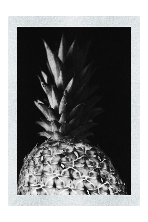 Pineapple Noir- Monochrome Fine Art Print - Food Art Category