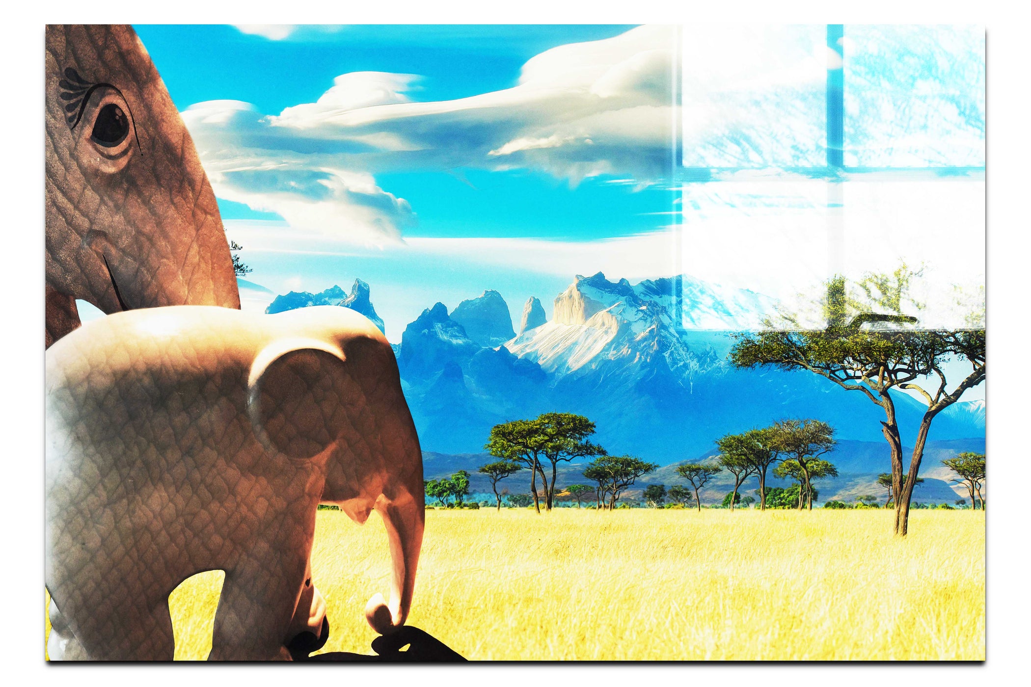 Surreal Elephant Landscape - Acrylic Print - Rare Edition Category