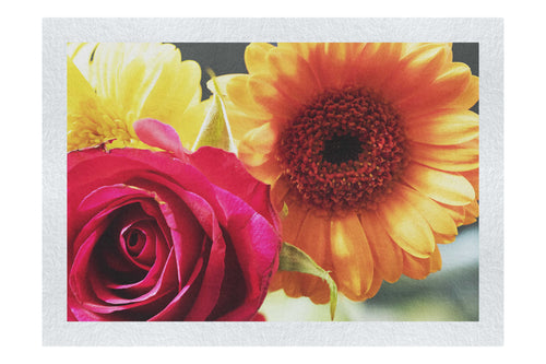 Radiant Blooms: Rose and Gerbera Harmony - Fine Art Print - Flowers & Plants Category
