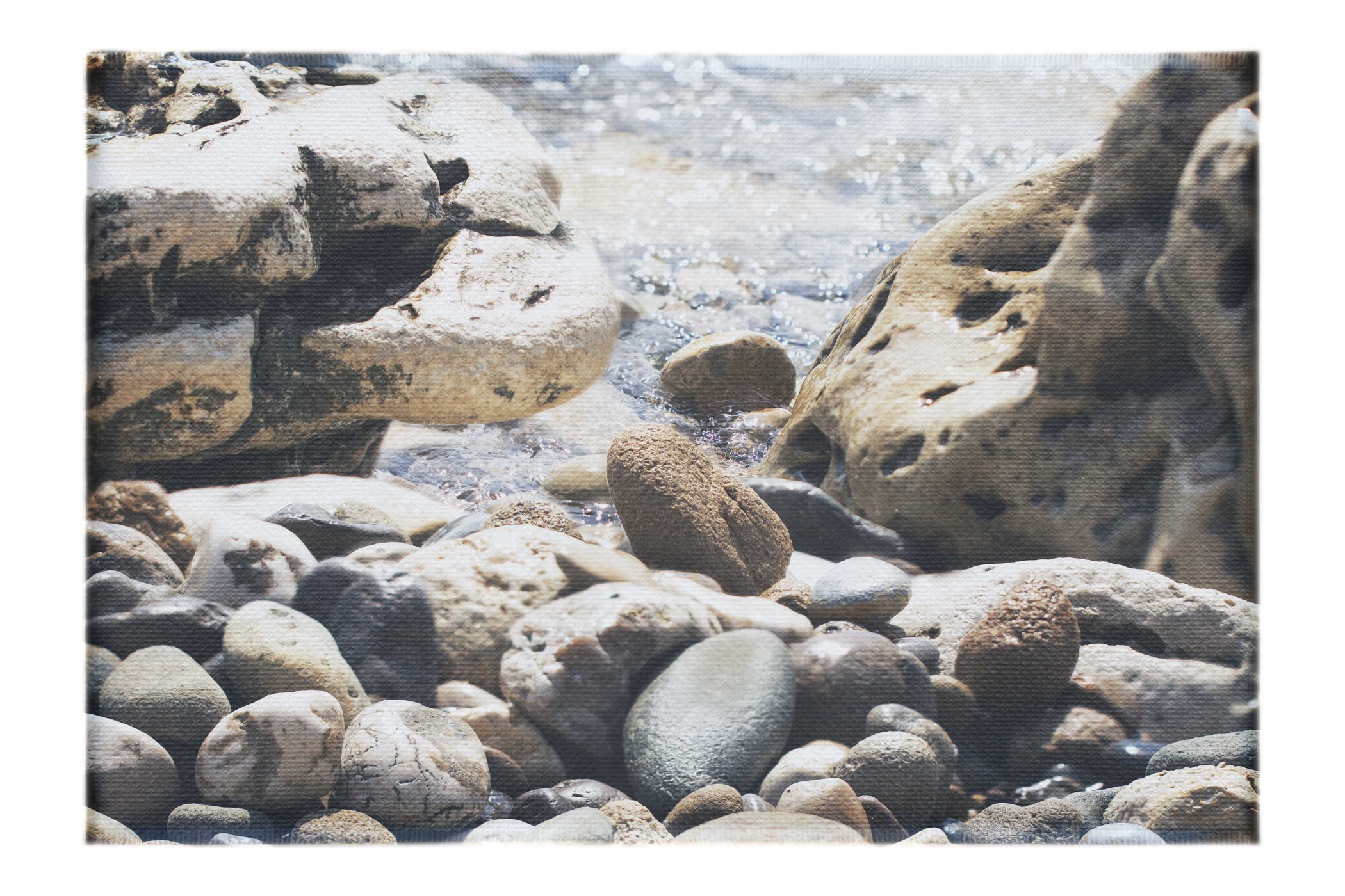 Wave On Pebbles - Canvas Print - Rare Edition Category