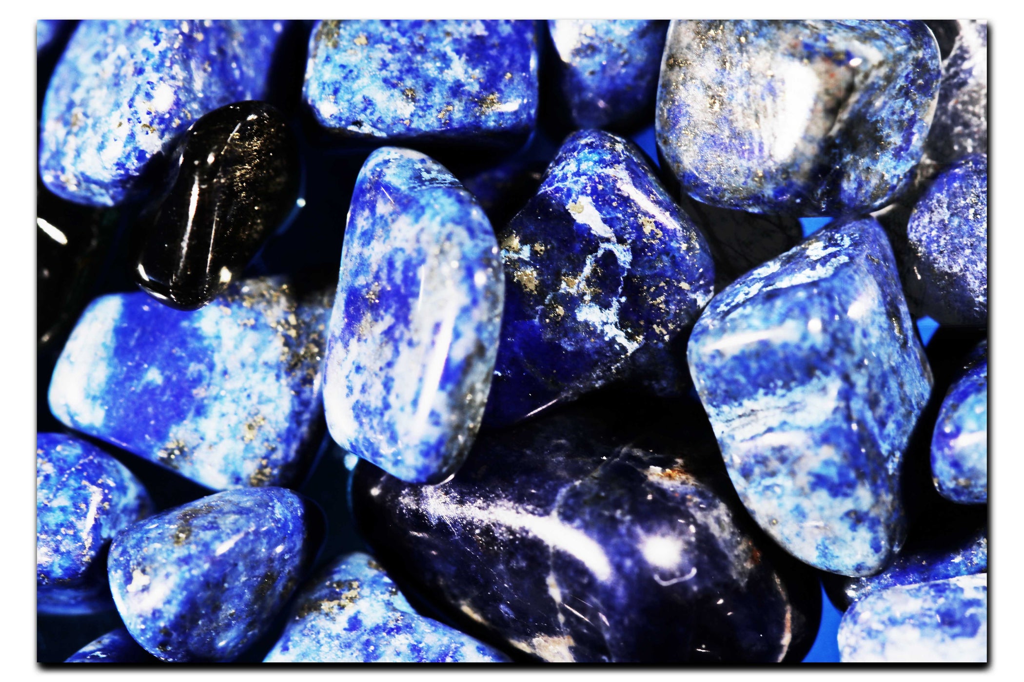 Ocean's Heart: Lapis Lazuli Gems - Acrylic Print - Creative Category