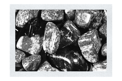 Ocean's Heart: Lapis Lazuli Gems - Monochrome Fine Art Print - Creative Category