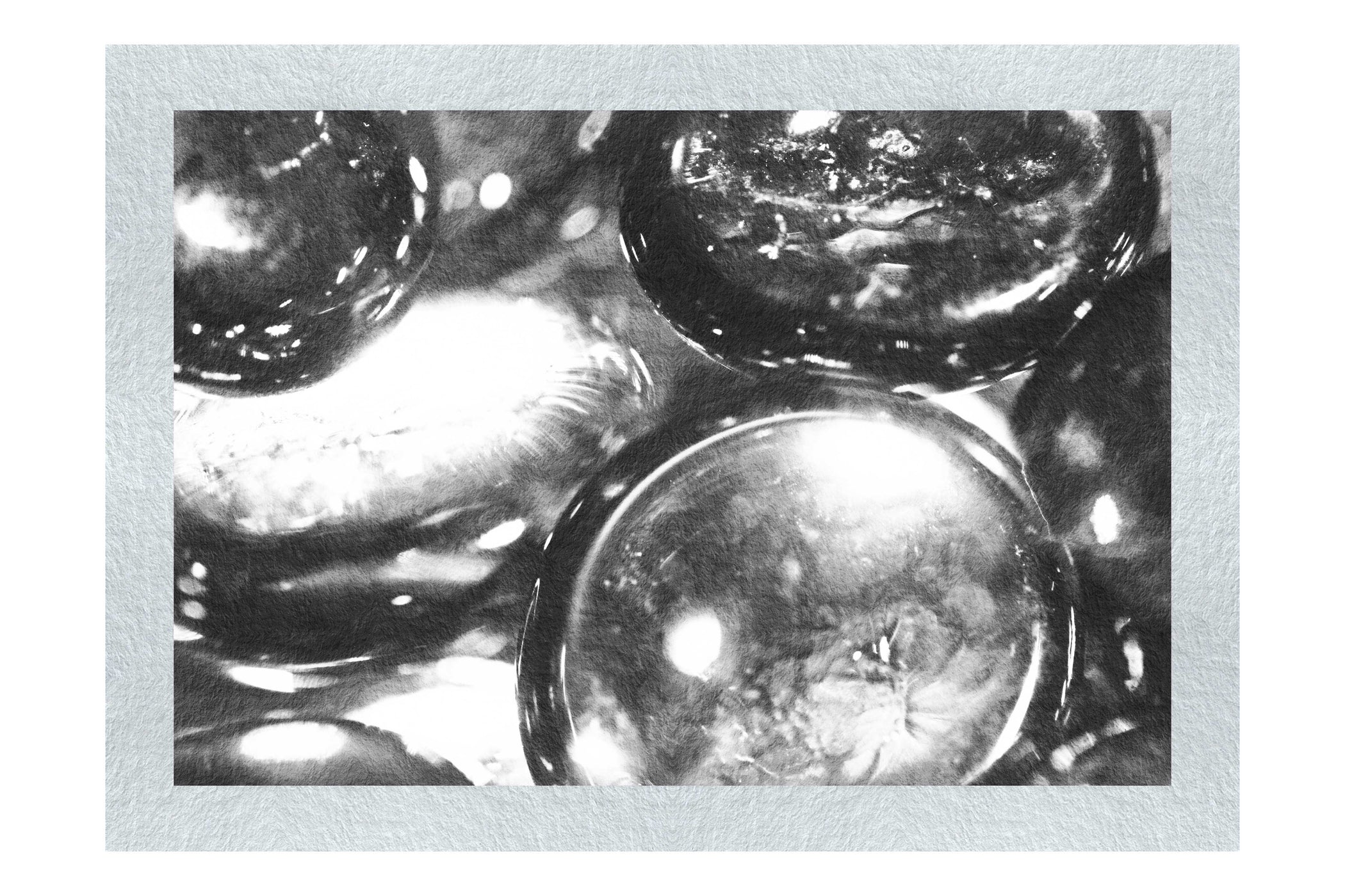 Midnight Orbs: A Celestial Dance - Monochrome Fine Art Print - Creative Category