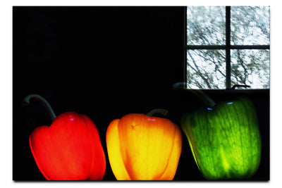 Coloured Peppers - Acrylic Print - Food Art Category
