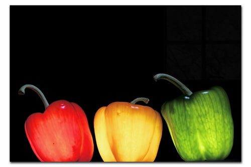 Coloured Peppers - Acrylic Print - Food Art Category
