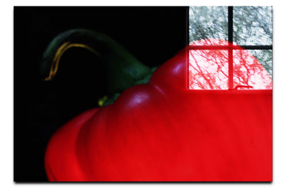 Half Red Pepper - Acrylic Print - Food Art Category