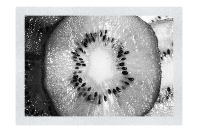 Nature's Fireworks: Kiwi Kaleidoscope - Monochrome Fine Art Print - Food Art Category - Food Art Category
