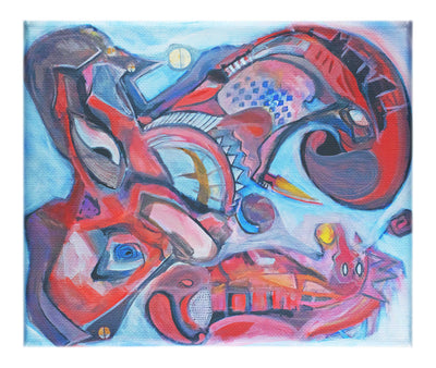 The Harlequin and the Dead Dragon - LEDESMA Artwork - Canvas Print - Abstract Category