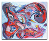 The Harlequin and the Dead Dragon - LEDESMA Artwork - Acrylic Print - Abstract Category