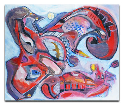 The Harlequin and the Dead Dragon - LEDESMA Artwork - Acrylic Print - Abstract Category