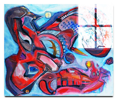 The Harlequin and the Dead Dragon - LEDESMA Artwork - Acrylic Print - Abstract Category