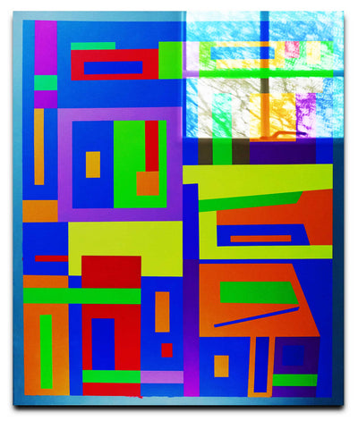 Modern Village: A Personal Geometry - LEDESMA Artwork - Acrylic Print - Abstract Category