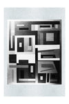 Modern Village: A Personal Geometry - LEDESMA Artwork - Monochrome Fine Art Print - Abstract Category