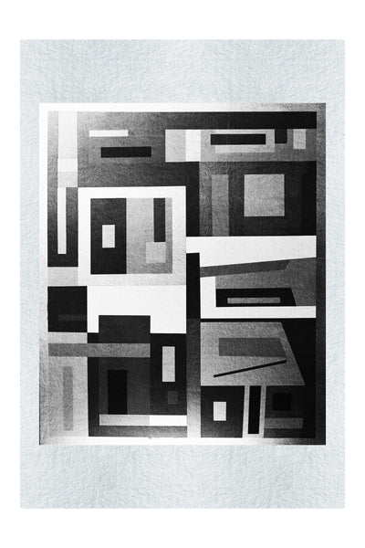 Modern Village: A Personal Geometry - LEDESMA Artwork - Monochrome Fine Art Print - Abstract Category
