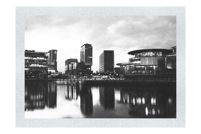 Media City Twilight - Monochrome Fine Art Print - Rare Edition Category