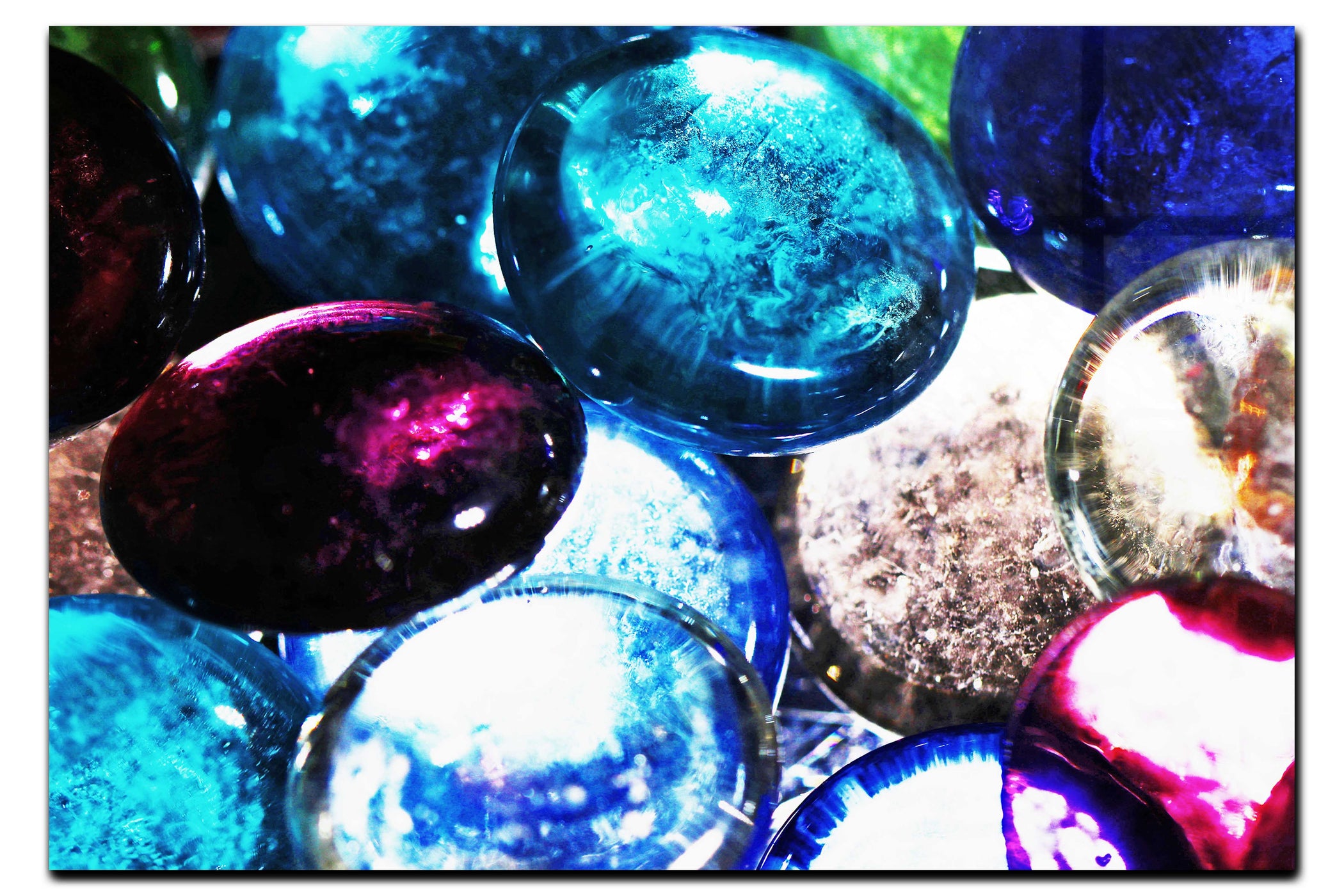 Mixed Colour Pebbles - Acrylic Print - Creative Category