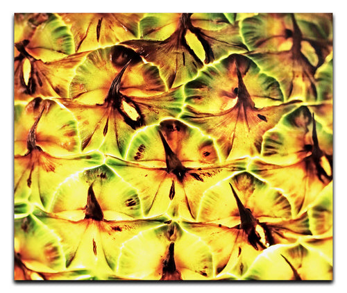 Golden Geometry: Pineapple Macro - Acrylic Print - Abstract Category