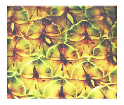 Golden Geometry: Pineapple Macro - Canvas Print - Abstract Category