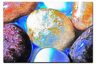 Aquatic Constellations: Pebbles in Blue - Acrylic Print - Creative Category