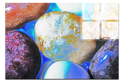 Aquatic Constellations: Pebbles in Blue - Acrylic Print - Creative Category