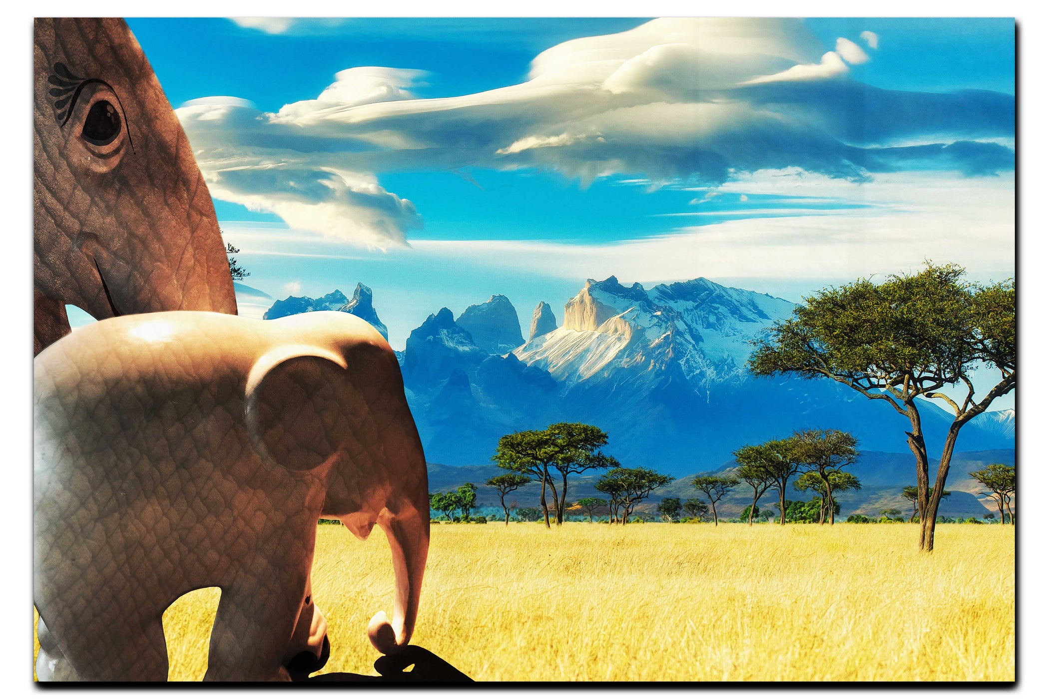 Surreal Elephant Landscape - Acrylic Print - Rare Edition Category